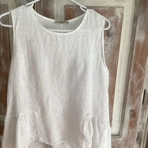 Francesca Bettini linen flowy tank